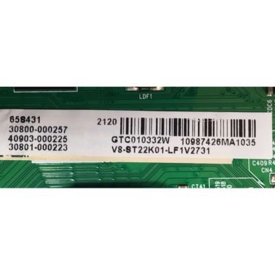 MAIN PARA TV TCL  NUMERO DE PARTE  30800-000257 / 40-MS22T4-MAB2HG / 11602-500210 / MS22T4 / 30801-000223 / V8-ST22K01-LF1V2731 / 40903-000225 / PANEL LVU650NDEL / DISPLAY LSC650FN04-T02 /  MODELO 65S431 / 65S435 - Imagen 2